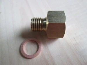 Pressure Sender Adapter 1/8"-27 NPT Female to M12x1.5 Male Brass #M239JF - Picture 1 of 10