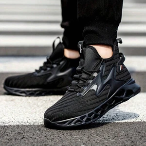 Men’s Steel Toe Work Boots Lightweight Safety Shoes Non-Slip Industrial Sneakers - Picture 1 of 12