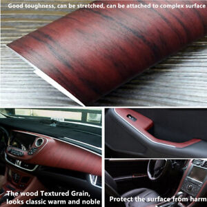 Car SUV Interior DIY Styling Wood Textured Grain Vinyl Wrap Sticker Decal Sheet