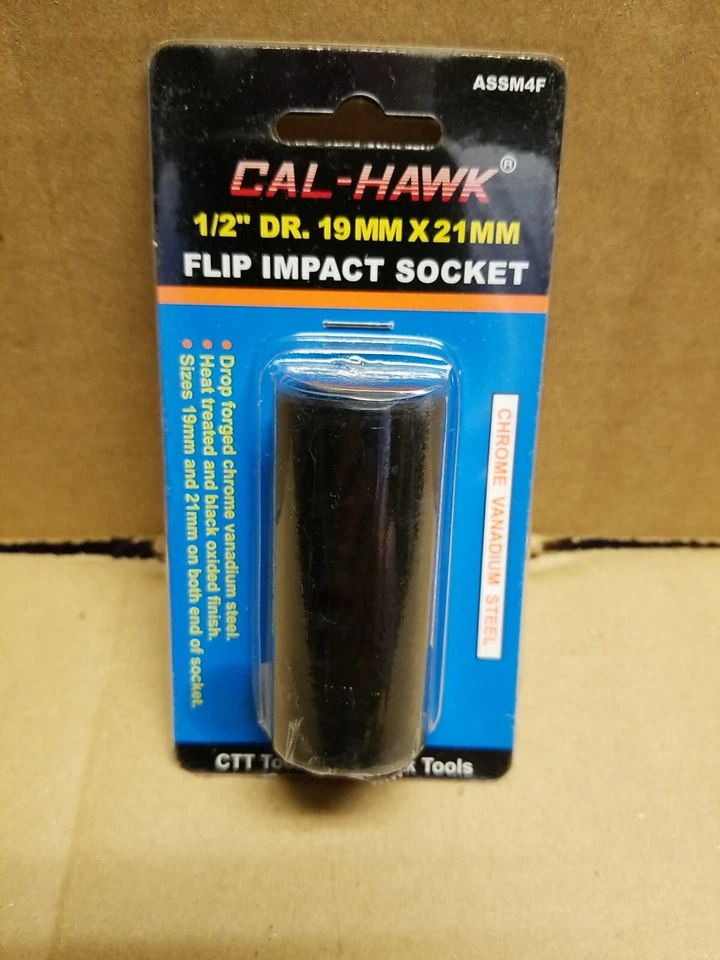 19mm - 21mm Flip Impact Socket 1/2" Dr For Lug Nut Removal and Installation  - Image 1 of 1