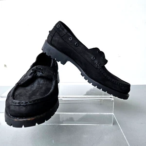 Thursday Boot Company Mens 8.5 Black Leather Handsewn Lug Loafers - Picture 1 of 10