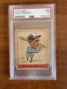 1938 Goudey - Hank Greenberg - #253 Detroit Tigers HOF - PSA 1