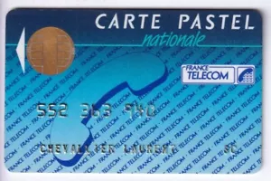 TELECARTE / PHONECARD .. CARTE FRANCE TELECOM PASTEL NAT. 1988 PUCE CP8 BULL N°1 - Imagen 1 de 2