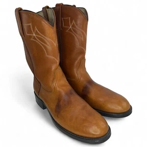 Durango TR4132 11" Brown Leather Riding Western Cowboy Boots Men Size 10.5 - Picture 1 of 8