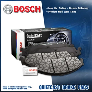 4x Rear Bosch QuietCast Premium Brake Pads for Mazda 3 BK BL 2003 - 2015 - Picture 1 of 4