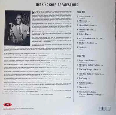 NAT KING COLE GREATEST HITS - 180-GRAM BLUE VINYL LP  NEW SEALED - Image 1 of 2
