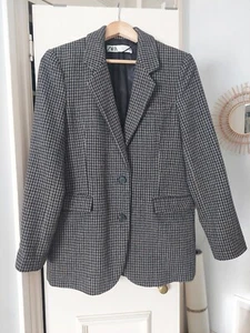 Zara Women’s Check Blazer Worn Once RRP £90 - Picture 1 of 5