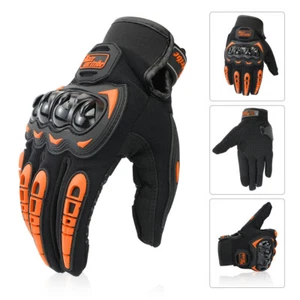 Men Leather Motorcycle Racing Full Finger Touch Screen Protective Gloves - Picture 1 of 164