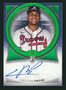 2021 Topps Definitive Autograph Auto Rookie RC Green Cristian Pache Braves 09/25 - Picture 1 of 2