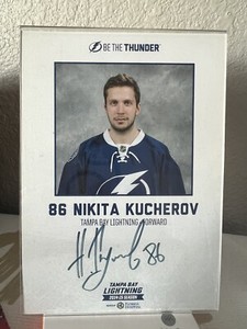 Nikita Kucherov Signed Team Card Tampa Bay Lightning