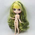Blythe Doll Yellow Mix Green Hair with Braids Shiny Face Nude DIY BJD Toys Gifts