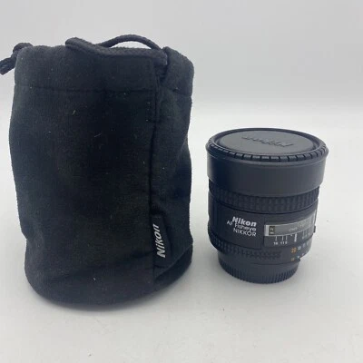 Nikon Nikkor AF 16mm f2.8 D Fisheye Lens  W/ SOFT POUCH - Image 1 of 4