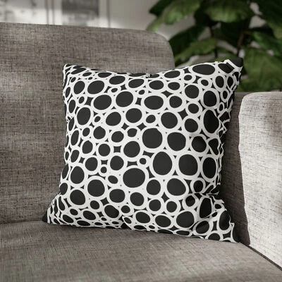 CUSHION COVER PILLOW CASE|HAND DRAWN CIRCLE PATTERN 23 - Image 1 of 4