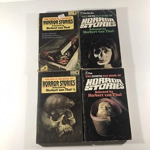 The Pan Book Of Horror Stories #3 5 6 8 Vintage Paperback Lot Herbert Van Thal - Picture 1 of 24