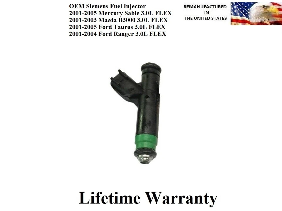 Inyector de combustible genuino Siemens OEM para Mazda Ford Mercury 3,0 L FLEX Foto 1 de 1