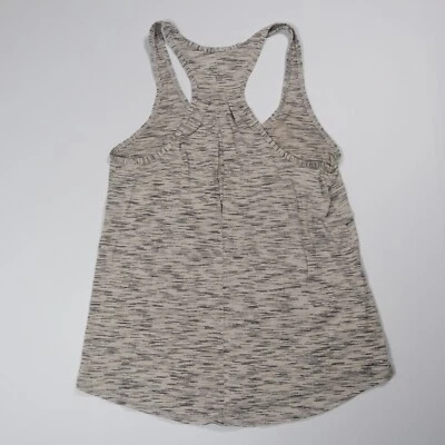 Camiseta sin mangas Lululemon Racerback atlética gris jaspeado blanco se ajusta como talla 4 DEFECTUOSA Foto 1 de 4