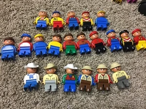 1 lego duplo vintage dad worker hat rare cow boy - Picture 1 of 33