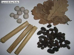 Juego de 56 piezas bolas de fertilización, tubos de bambú, hojas de roble, conos de aliso acuario NUEVO - Imagen 1 de 1