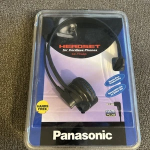Panasonic Hands Free Headset For Cordless Phones 2.5mm Jack Black (KX-TCA60) NEW - Photo 1/4
