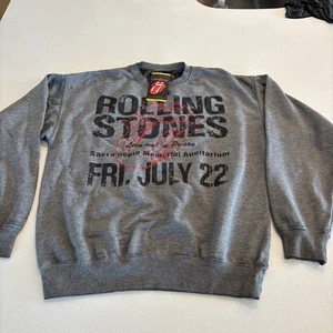 Rolling Stones Band Sweatshirt Damen Größe M Grau Langarm Pullover Neu mit Etikett - Bild 1 von 8