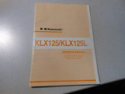 Manual del propietario de fábrica Kawasaki 2003 KLX125 KLX125L 99987-S008 Foto 1 de 4
