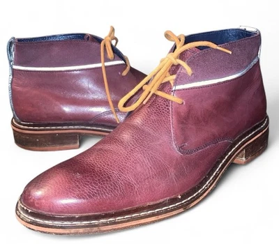 Cole Haan Germarcy Chukka Botas Para Hombre Talla 10 1/2 M Cuero Rojo Zapatos Confort Foto 1 de 4