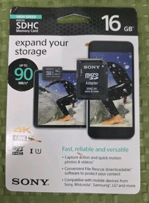 * SDHC High Speed Memory Card 16gb Sony Expand Your Storage - Image 1 of 2
