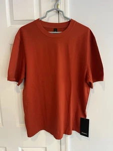 Neu mit Etikett lululemon schweres Baumwolljersey T-Shirt Burnt Orange Herren Größe Large - Bild 1 von 3