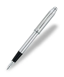 Cross Townsend Lustrous Chrome with polished Appointments Fine Nib - Picture 1 of 2