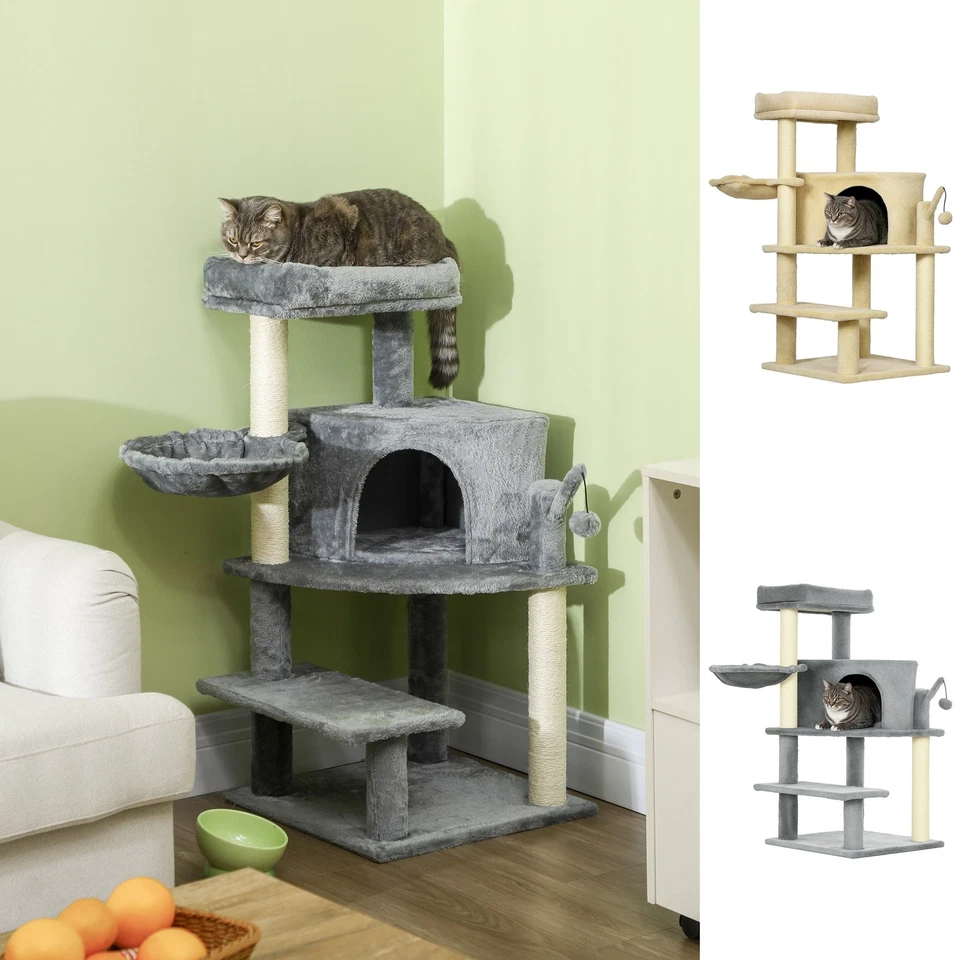 PawHut Cat Tree Tower Climbing  Activity Center with Sisal Scratching Post - Image 1 of 1