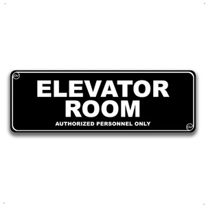 Letrero para puerta solo personal autorizado acrílico negro blanco 3x9 pulgadas adhesivo - Imagen 1 de 7