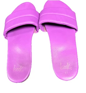 Beek Sugarbird Leder Pantoletten Sandalen Flieder Größe 11 Boho Strand Freizeit - Bild 1 von 5