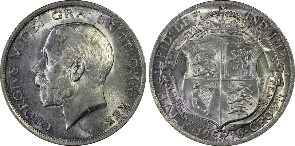 Great Britain PCGS MS-64 1916 Silver Half Crown! - Image 1 of 1