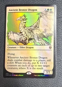 Ancient Bronze Dragon Showcase Foil Commander Legends Battle for Baldur's Gate - Picture 1 of 2