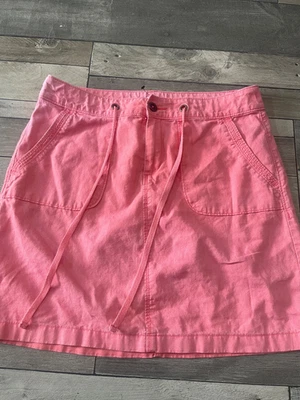 lovely ladies F&F size 10 salmon pink summer short linen mix skirt W31 - Image 1 of 4