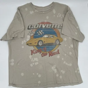 T-shirt Corvette King of the Road, doppia cucitura, taglia L - spedizione veloce!!! - Foto 1 di 6