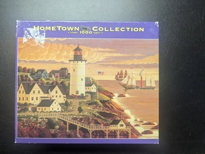 Hometown Collection 1000 pc Puzzle "Morning in Maine" by Hernim - New Sealed Box - Image 1 of 4