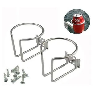 Drink Stand Holders Mount Holder Car Yacht Ring Stainless 2X Cup Steel Boat + - Picture 1 of 10