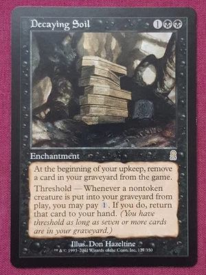 Magic The Gathering ODYSSEY DECAYING SOIL black card MTG - Image 1 of 2
