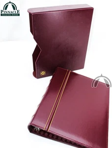 Burgunder Grande 3 Ring Album mit Schuber für Münzen | Währung | Briefmarken & Sammeln - Bild 1 von 8