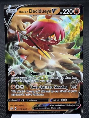 Hisuian Decidueye V SWSH238 - Ultra Rare -Sword & Shield Promo Pokemon Card MINT - Image 1 of 2