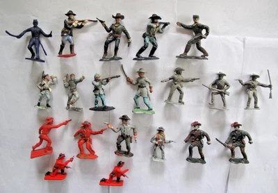 SOLDADOS Y VAQUEROS DE PLÁSTICO DE LA GUERRA CIVIL AMERICANA de colección Foto 1 de 4