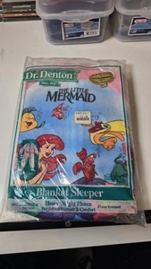 Dr Denton Disney The Little Mermaid Blanket Sleeper New Vtg Sealed Ariel 0-6M - Picture 1 of 2