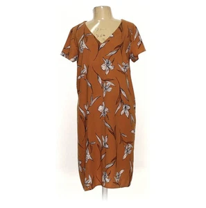 A New Day Blumen Etuikleid Damen XL goldgelb leicht zu tragen Midi Relaxed - Bild 1 von 2