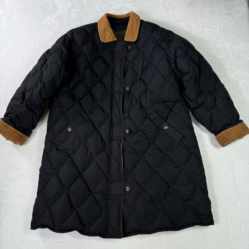 Chaqueta acolchada grande vintage Eddie Bauer para mujer acolchada pana tareas granero Foto 1 de 4