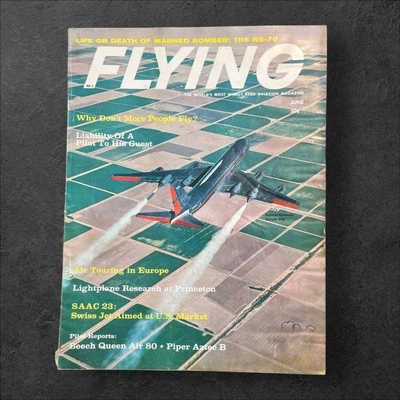 Flying Aviation Magazine June 1962 Swiss Jet Beech Queen Air 80 Lightplanes - Image 1 of 4