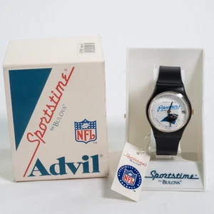 Bulova Sportstime Carolina Panthers Midsize Quartz Watch New Old Stock - Picture 1 of 11
