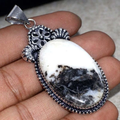 Colgante enchapado en plata 925 turquesa búfalo blanco Xtreme 2,5" JW Foto 1 de 3