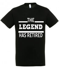 THE LEGEND HAS RETIRED T Shirt available in Black or Pink Novelty retirement