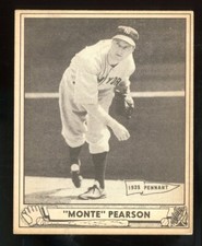 1940 Play Ball #5 Monte Pearson EXCELLENT